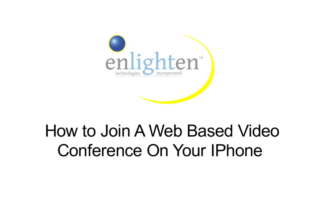 How To Join A Web Video Conference on an I-phone